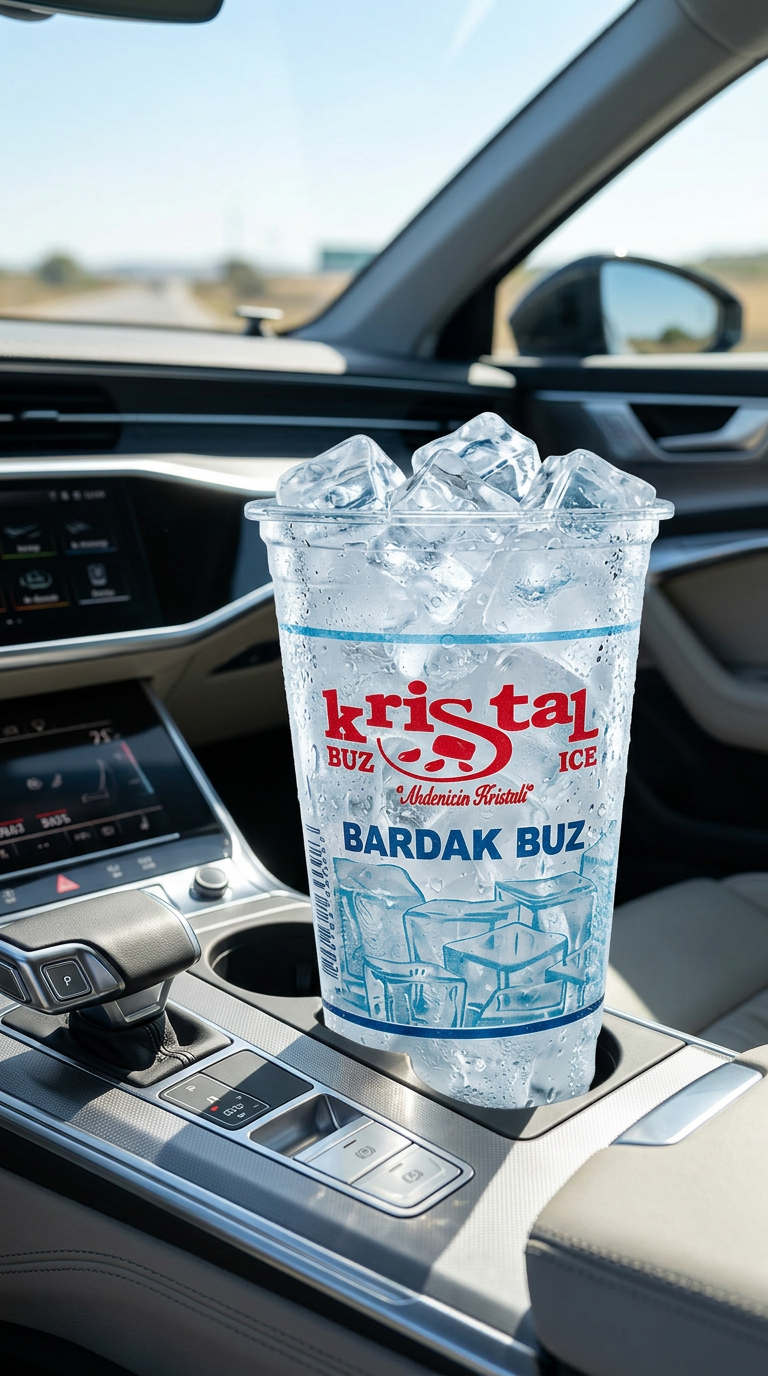 Arabada - buz gibi içecek keyfi